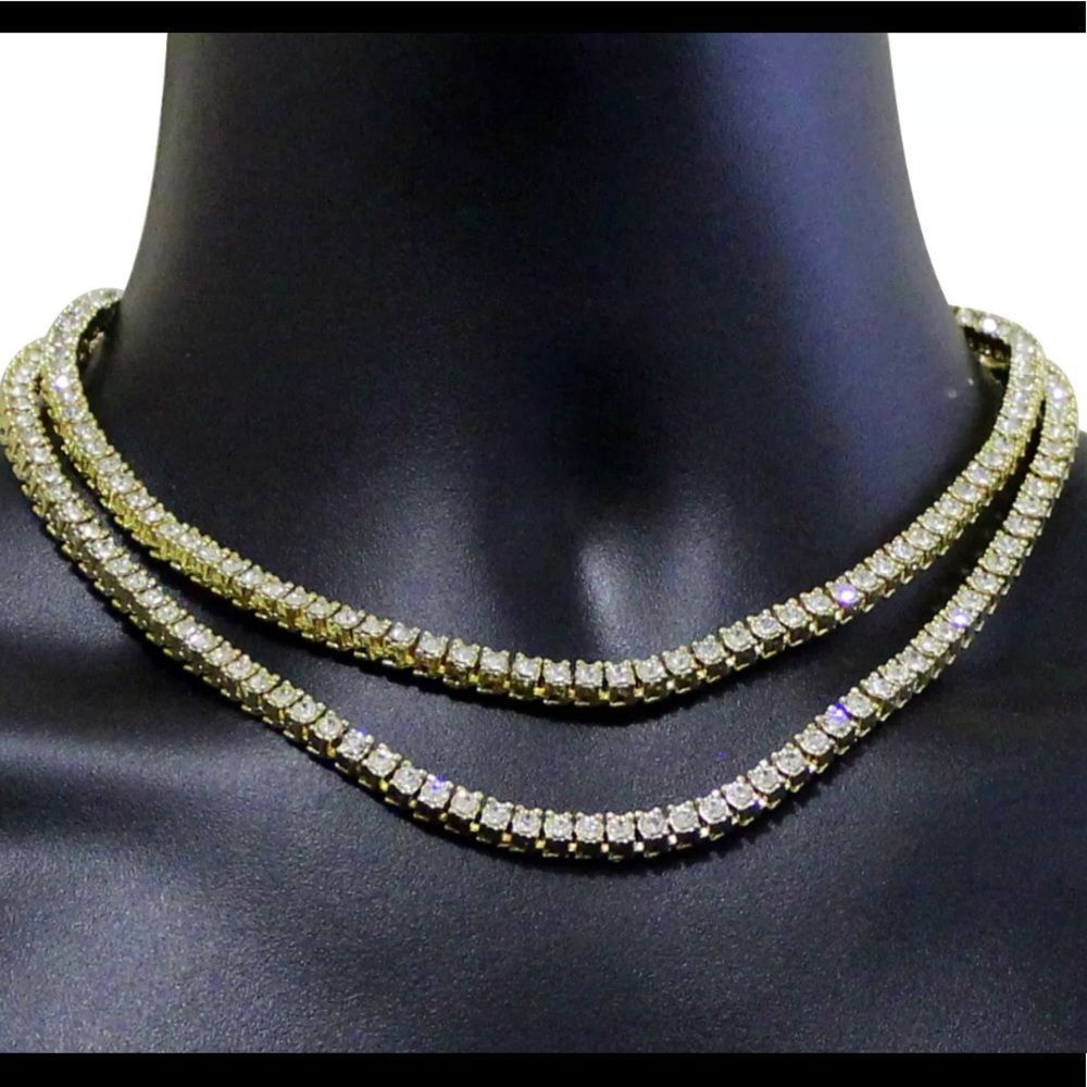 14K Tennis Chain Set